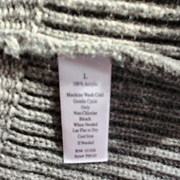 Vintage Suzie Ruffle Long Sleeve Cardigan Sweater ~L - Picture 7 of 7